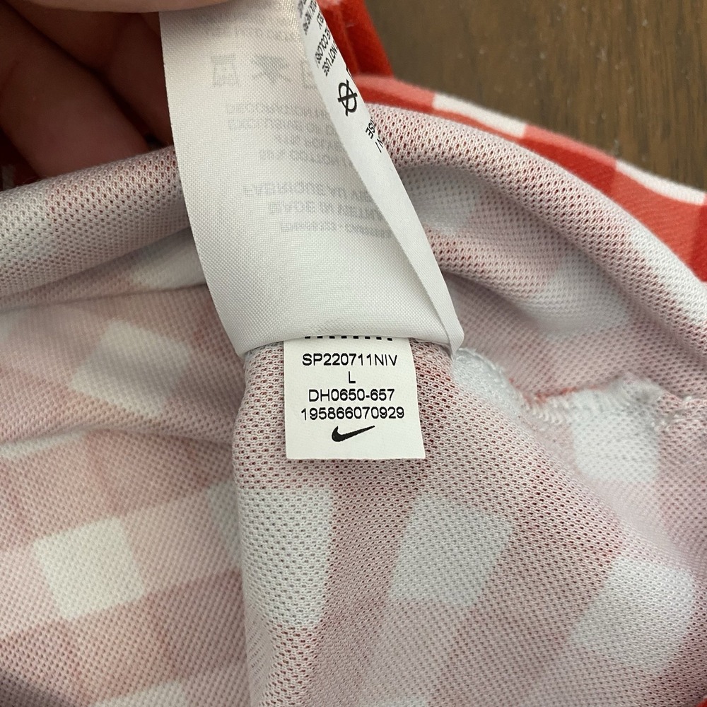Nike Dri-FIT Victory Men's Printed Polo Red White Size LARGE DH0650-657 - Picture 8 of 14